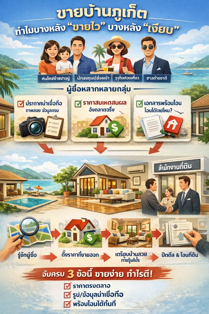 ขายบ้านภูเก็ตให้ไว ได้ราคาดี คู่มือเจ้าของบ้านแบบลงมือทำ