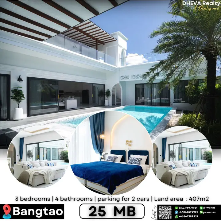 The Menara Hill, Bangtao | 3 Bedrooms 4 bathrooms